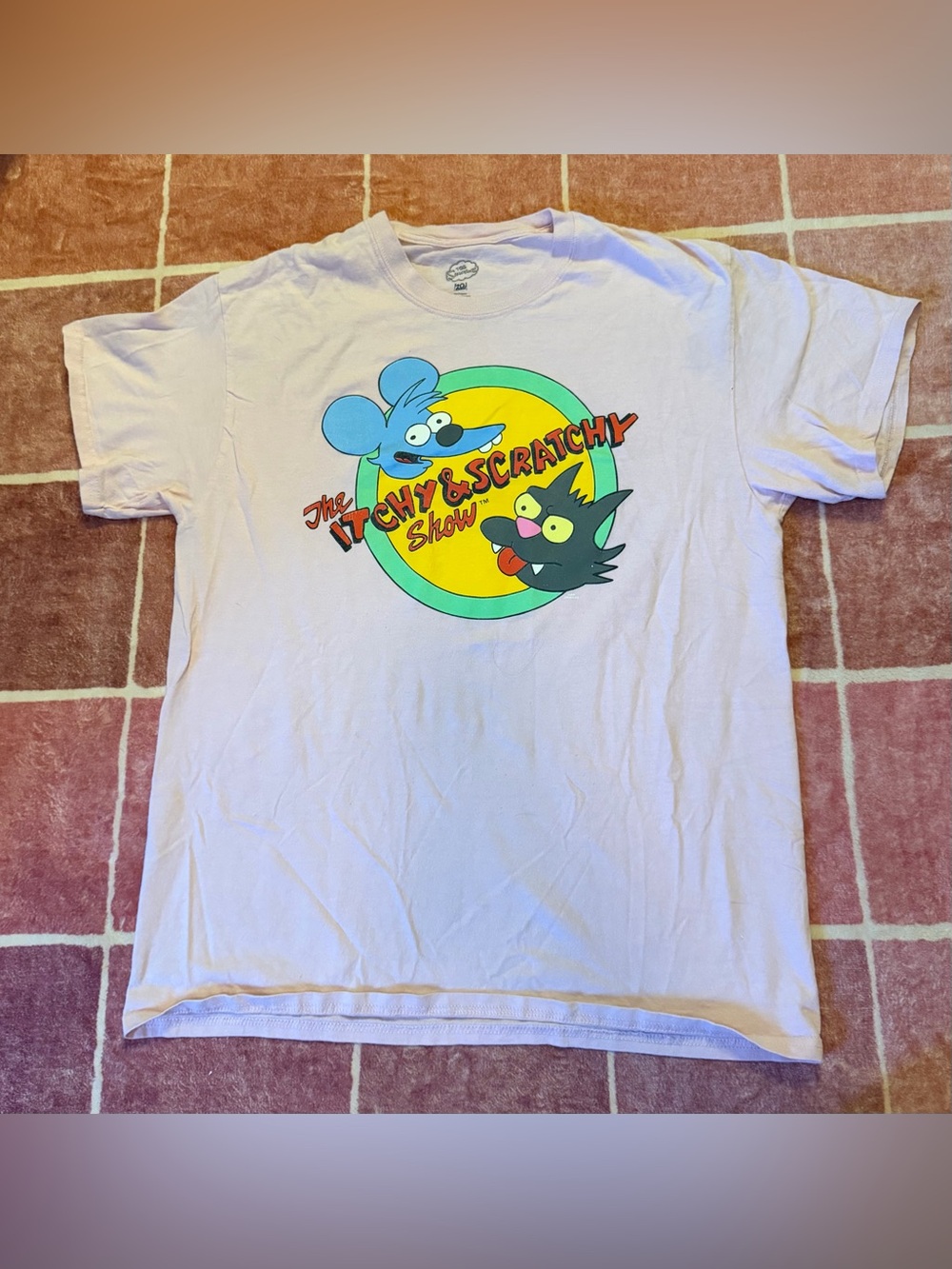Itchy & Scratchy Show Graphic Tee - Light Purple